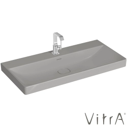Vitra - Vitra Metropole Lavabo, 100 cm, Mat Taş Gri, VitraClean