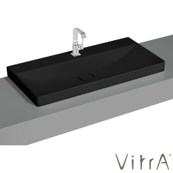 Vitra - Vitra Metropole Çanak Lavabo, 100 cm, Mat Siyah, VitraClean