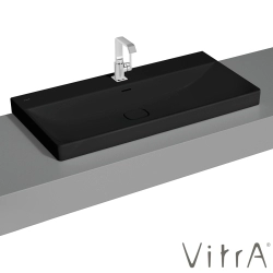 Vitra - Vitra Metropole Çanak Lavabo, 100 cm, Mat Siyah, VitraClean