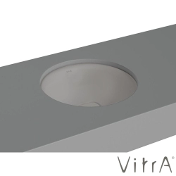 Vitra - Vitra Metropole Yuvarlak Tezgah Altı Lavabo, 40 cm, Mat Taş Gri, VitraClean