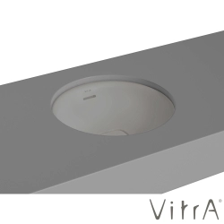 Vitra - Vitra Metropole Yuvarlak Tezgah Altı Lavabo, 40 cm, Mat Taş Gri, VitraClean