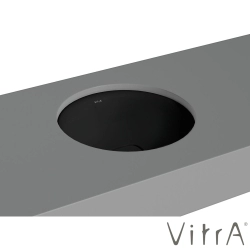 Vitra - Vitra Metropole Yuvarlak Tezgah Altı Lavabo, 40 cm, Mat Siyah, VitraClean