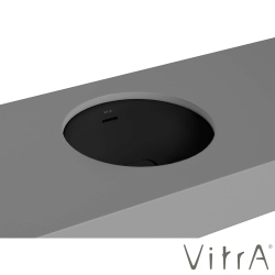 Vitra - Vitra Metropole Yuvarlak Tezgah Altı Lavabo, 40 cm, Mat Siyah, VitraClean