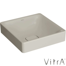 Vitra - VitrA Metropole Kare Çanak Lavabo, 40 cm, Mat Kum Beji, VitrAClean