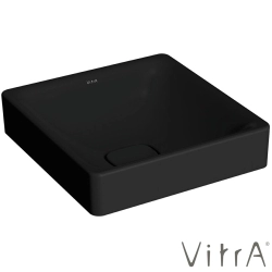 Vitra - Vitra Metropole Kare Çanak Lavabo, 40 cm, Mat Siyah, VitraClean