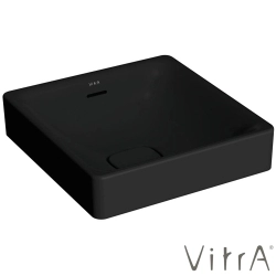 Vitra - Vitra Metropole Kare Çanak Lavabo, 40 cm, Mat Siyah, VitraClean