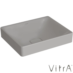 Vitra - Vitra Metropole Dikdörtgen Çanak Lavabo, 50 cm, Mat Taş Gri, VitraClean