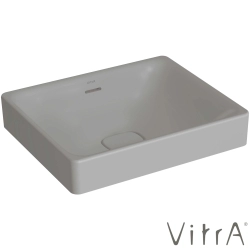 Vitra - Vitra Metropole Dikdörtgen Çanak Lavabo, 50 cm, Mat Taş Gri, VitraClean