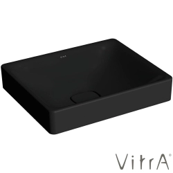 Vitra - Vitra Metropole Dikdörtgen Çanak Lavabo, 50 cm, Mat Siyah, VitraClean