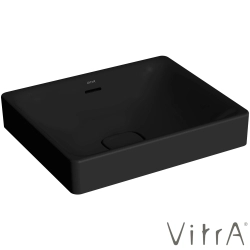 Vitra - Vitra Metropole Dikdörtgen Çanak Lavabo, 50 cm, Mat Siyah, VitraClean