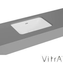 Vitra - Vitra Metropole Dikdörtgen Tezgah Altı Lavabo, 60 cm, Mat Beyaz, VitraClean