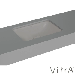 Vitra - Vitra Metropole Dikdörtgen Tezgah Altı Lavabo, 60 cm, Mat Taş Gri, VitraClean