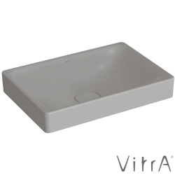 Vitra - Vitra Metropole Dikdörtgen Çanak Lavabo, 60 cm, Mat Taş Gri, VitraClean