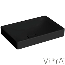 Vitra - Vitra Metropole Dikdörtgen Çanak Lavabo, 60 cm, Mat Siyah, VitraClean