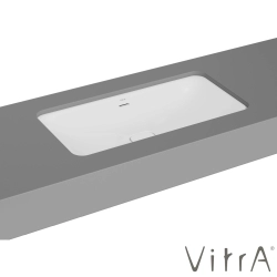 Vitra - Vitra Metropole Dikdörtgen Tezgah Altı Lavabo, 80 cm, Mat Beyaz, VitraClean