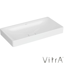 Vitra - Vitra Metropole Dikdörtgen Çanak Lavabo, 80 cm, VitraClean