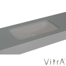Vitra - Vitra Metropole Dikdörtgen Tezgah Altı Lavabo, 80 cm, Mat Taş Gri, VitraClean