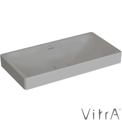 Vitra - Vitra Metropole Dikdörtgen Çanak Lavabo, 80 cm, Mat Taş Gri, VitraClean
