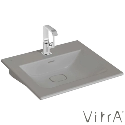 VitrA - VitrA Metropole Etajerli Lavabo, 60 cm, Mat Taş Gri, VitrAClean