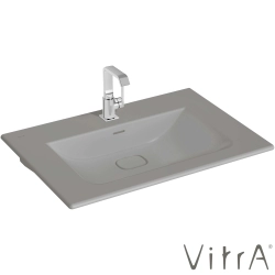 Vitra - Vitra Metropole Etajerli Lavabo, 80 cm, Mat Taş Gri, VitraClean
