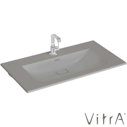 Vitra - Vitra Metropole Etajerli Lavabo, 100 cm, Mat Taş Gri, VitraClean