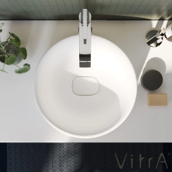 Vitra - Vitra Metropole Yuvarlak Çanak Lavabo, 38 cm (Kompakt) Mat Beyaz