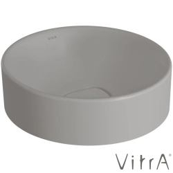 Vitra - Vitra Metropole Yuvarlak Çanak Lavabo, 38 cm (Kompakt) Mat Taş Gri, VitraClean