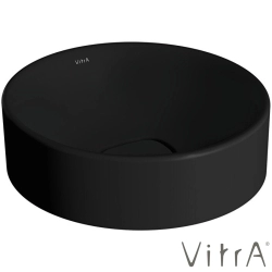 Vitra - Vitra Metropole Yuvarlak Çanak Lavabo, 38 cm (Kompakt) Mat Siyah, VitraClean