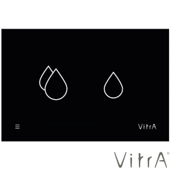 VitrA - VitrA V-care Smart Kumanda Paneli, Siyah Cam (12 cm Gömme Rezervuarlar için)