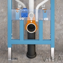 Vitra - Vitra Gömme Rezervuar Duvar Önü Alçıpan Uygulamalı Set, İnce, 2,5/4 Litre