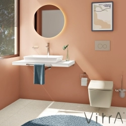 Vitra - Vitra Metropole Rim-ex Kanalsız Asma Klozet, 56 cm, Mat Bej