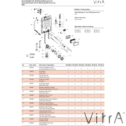 Vitra - Vitra Gömme Rezervuar Metal Ayaklı Set, İnce, 3/6 Litre