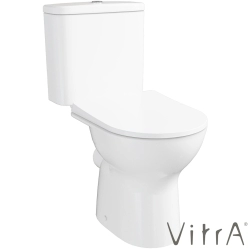VitrA - VitrA S20 Round SmoothFlush Kanalsız Arkası Açık Takım Klozet, 63 cm