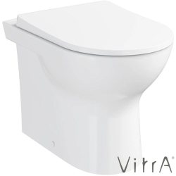 VitrA - VitrA S20 Round SmoothFlush Kanalsız Duvara Tam Dayalı Yerden Tek Klozet, 52 cm