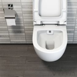 Vitra - VitrA Sento Rim-ex Kanalsız Asma Klozet (Yavaş Kapanan Klozet Kapağı Dahil)