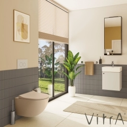 Vitra - Vitra Sento Rim-ex Kanalsız Asma Klozet, Mat Bej