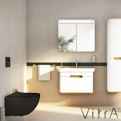 Vitra - Vitra Sento Rim-ex Kanalsız Asma Klozet, Mat Siyah