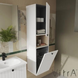 Vitra - Vitra Zentrum Orta Armatür Delikli Etajerli Lavabo, 60x46 cm