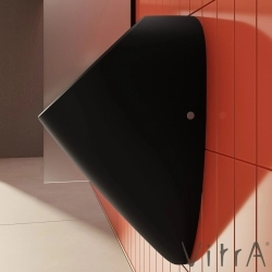 Vitra - Vitra Plural Üçgen Fotoselli Pisuvar (Arkadan Girişli), Mat Siyah, Elektrikli