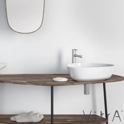 Vitra - Vitra Plural Kare Alçak Çanak Lavabo, 45 cm, Mat Beyaz