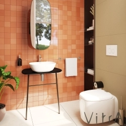 Vitra - Vitra Plural Kare Alçak Çanak Lavabo, 45 cm, Mat Beyaz