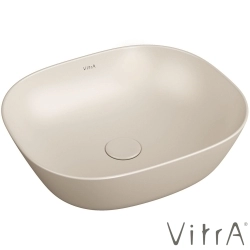Vitra - Vitra Plural Kare Alçak Çanak Lavabo, 45 cm, Mat Kum Beji, VitraClean