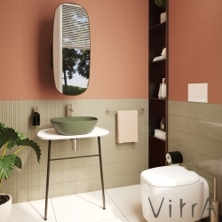 Vitra - Vitra Plural Kare Alçak Çanak Lavabo, 45 cm, Mat Yosun Yeşili