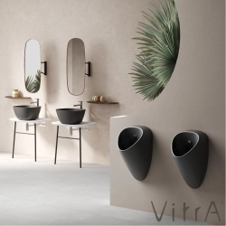 Vitra - Vitra Plural Kare Yüksek Çanak Lavabo, 45 cm, Mat Siyah