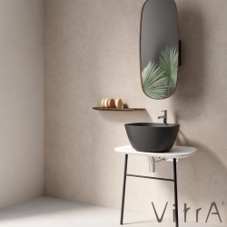 Vitra - Vitra Plural Kare Yüksek Çanak Lavabo, 45 cm, Mat Siyah