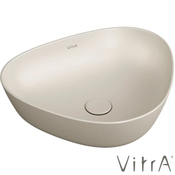 Vitra - Vitra Plural Üçgen Alçak Çanak Lavabo, 47 cm, Mat Kum Beji, VitraClean