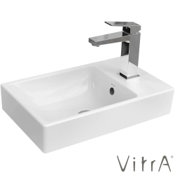 Vitra - VitrA Integra Square Sağdan Armatür Delikli Kompakt Lavabo, 45x28 cm