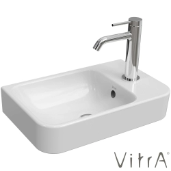 Vitra - VitrA Integra Round Sağdan Armatür Delikli Kompakt Lavabo, 45x28 cm