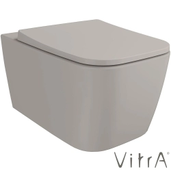 Vitra - Vitra Metropole Square QuantumFlush Kanalsız Asma Klozet, 56 cm, Mat Bej