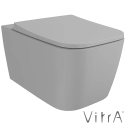 Vitra - Vitra Metropole Square QuantumFlush Kanalsız Asma Klozet, 56 cm, Mat Taş Gri